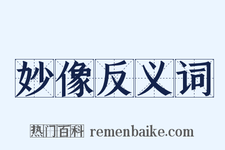 妙像反义词是什么意思的图片
